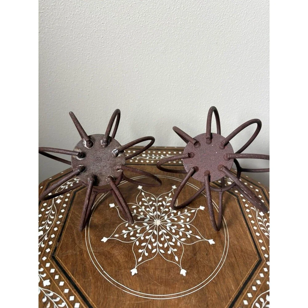 Rustic Metal Pumpkin Tea Light Holders